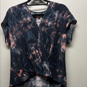 Fifteen Twenty Black and Pink Tie-Dye Blouse